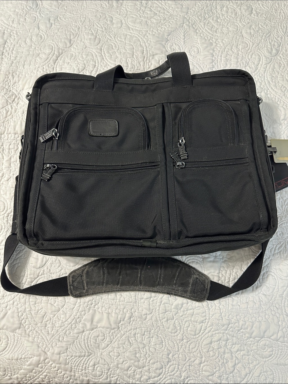 Tumi Black Men's Briefcase Shoulder Bag - Classic Business Carry